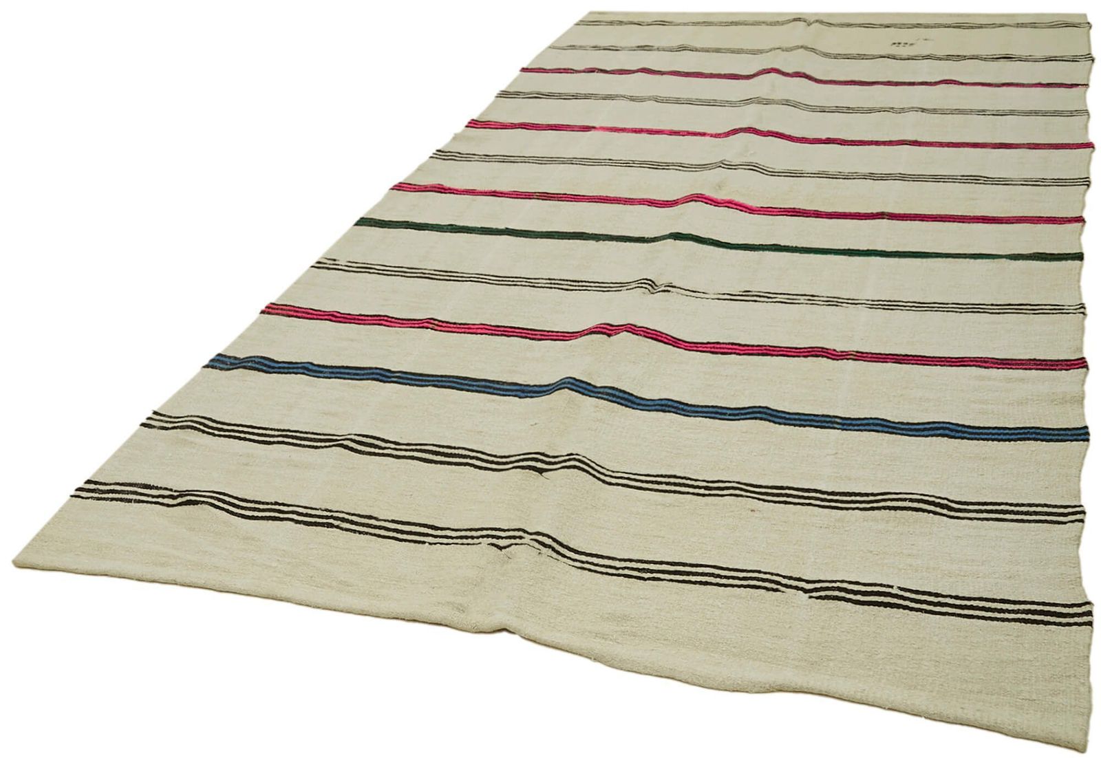 Handmade Oriental Hemp Kilim Rug 195 X 340 Cm photo for sale