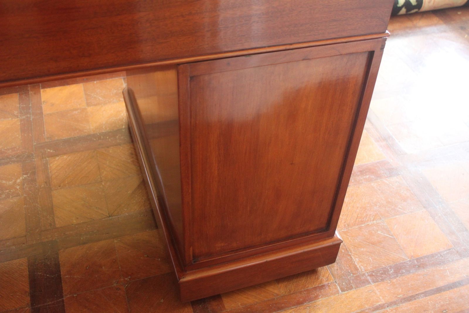 Furniture Victorian Mahogany Pedestal Desk By Edwards & Roberts photo