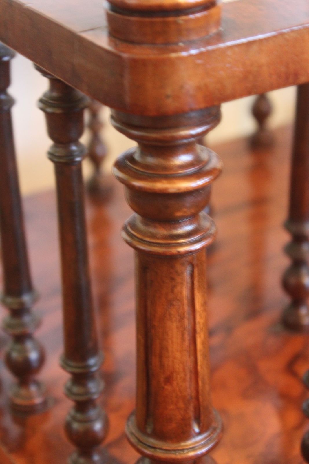 Home Decor Victorian Burr Walnut Canterbury What Not photo