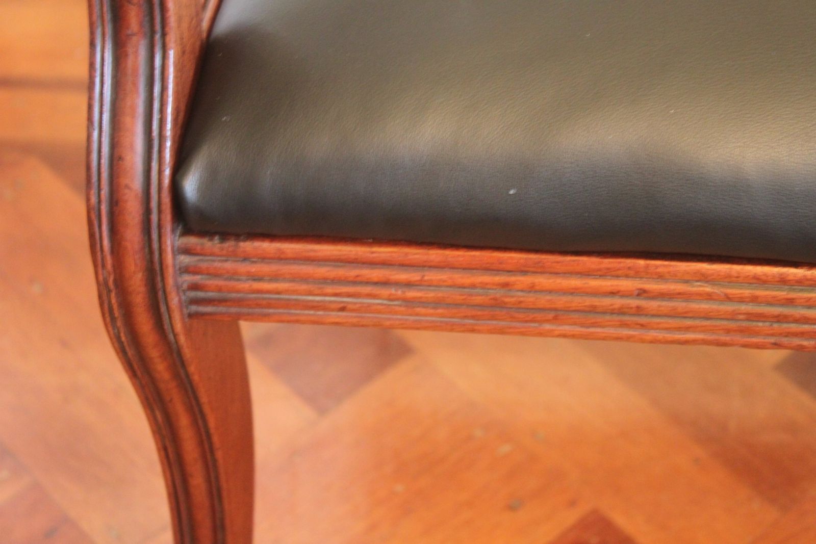 Regency Period Mahogany Desk Chair photo vintage