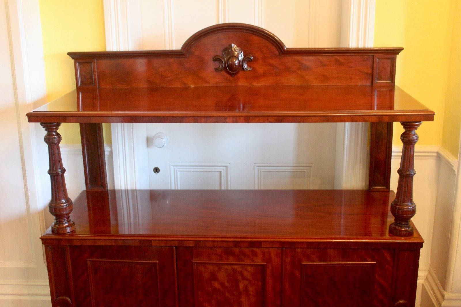 Victorian Mahogany Buffet Sideboard By James Shoolbred & Co., Tottenham Court Road, London. photo for sale