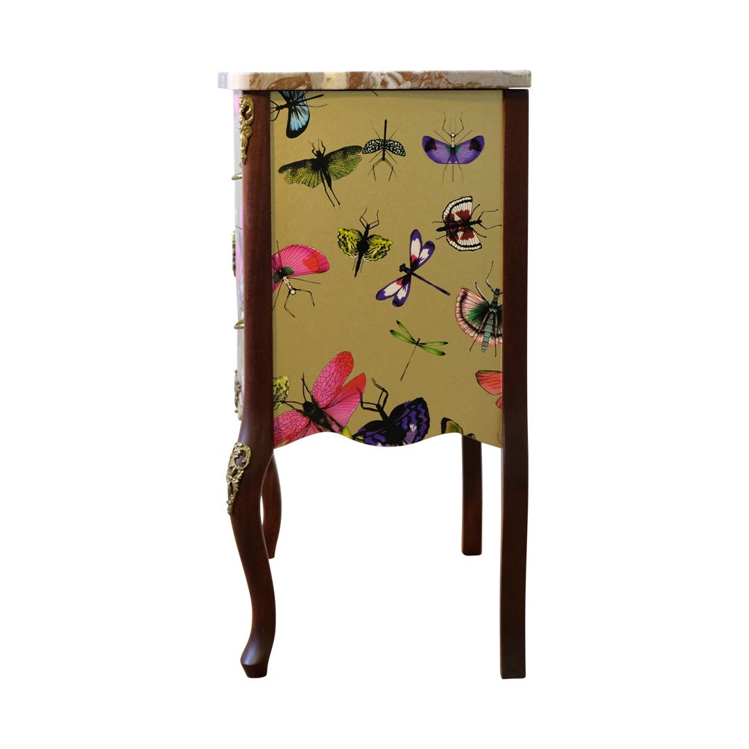 Classic Rococo  Style Chests With Gold Christian Lacroix Design And Natural Marble Top photo Furniture