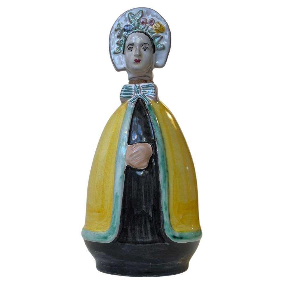 Hand Painted Dressed Woman Decanter By Johgus Bornholm, 1950s photo furniture