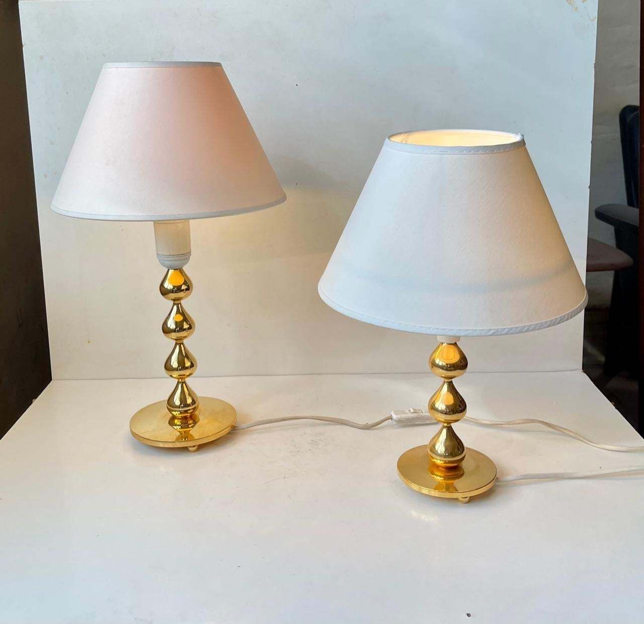 Scandinavian 24 Carat Gold Plated Teardrop Table Lamps By Hugo Asmussen, 1970s photo 745.0