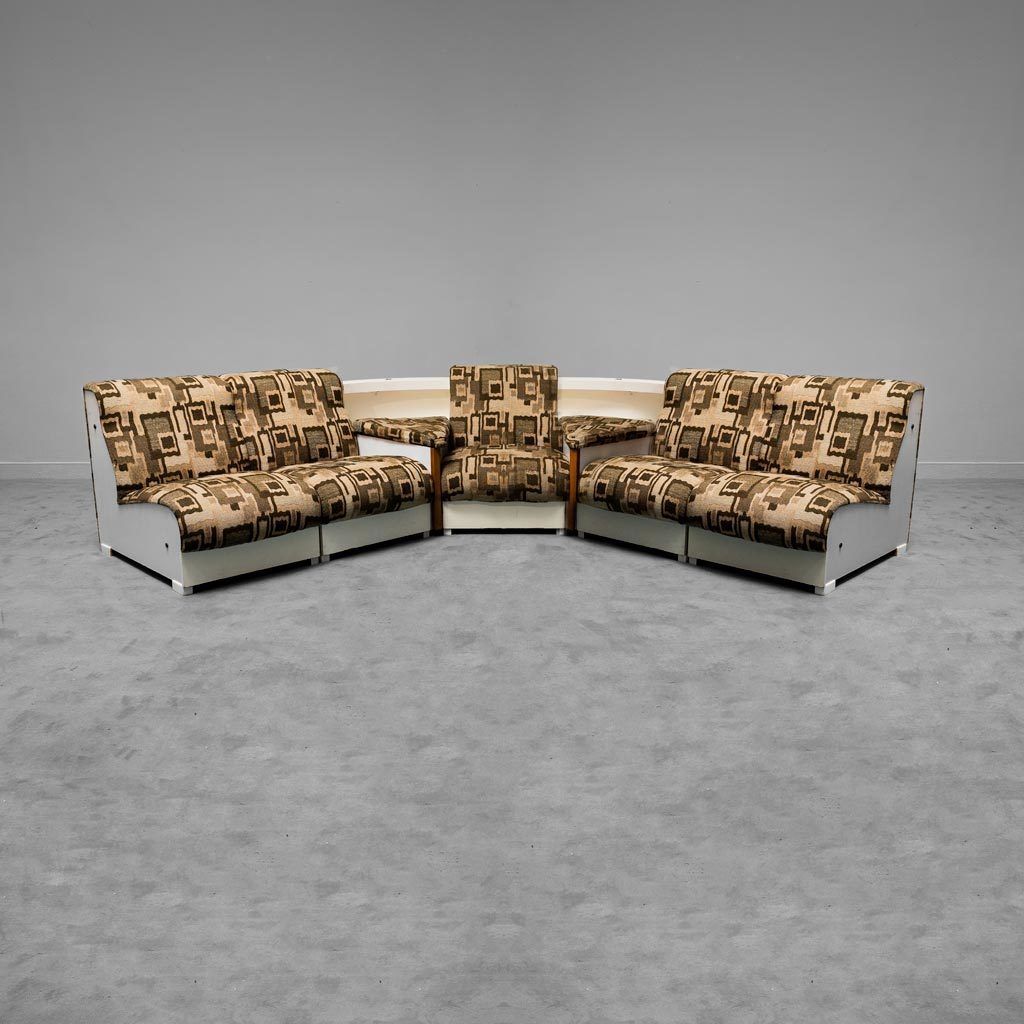 Modular Sofa 5 Seats 70s Vintage Modern Fabric