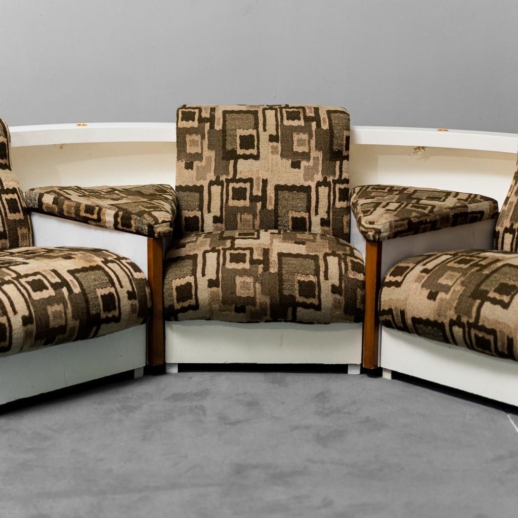 Modular Sofa 5 Seats 70s Vintage Modern Fabric photo furniture
