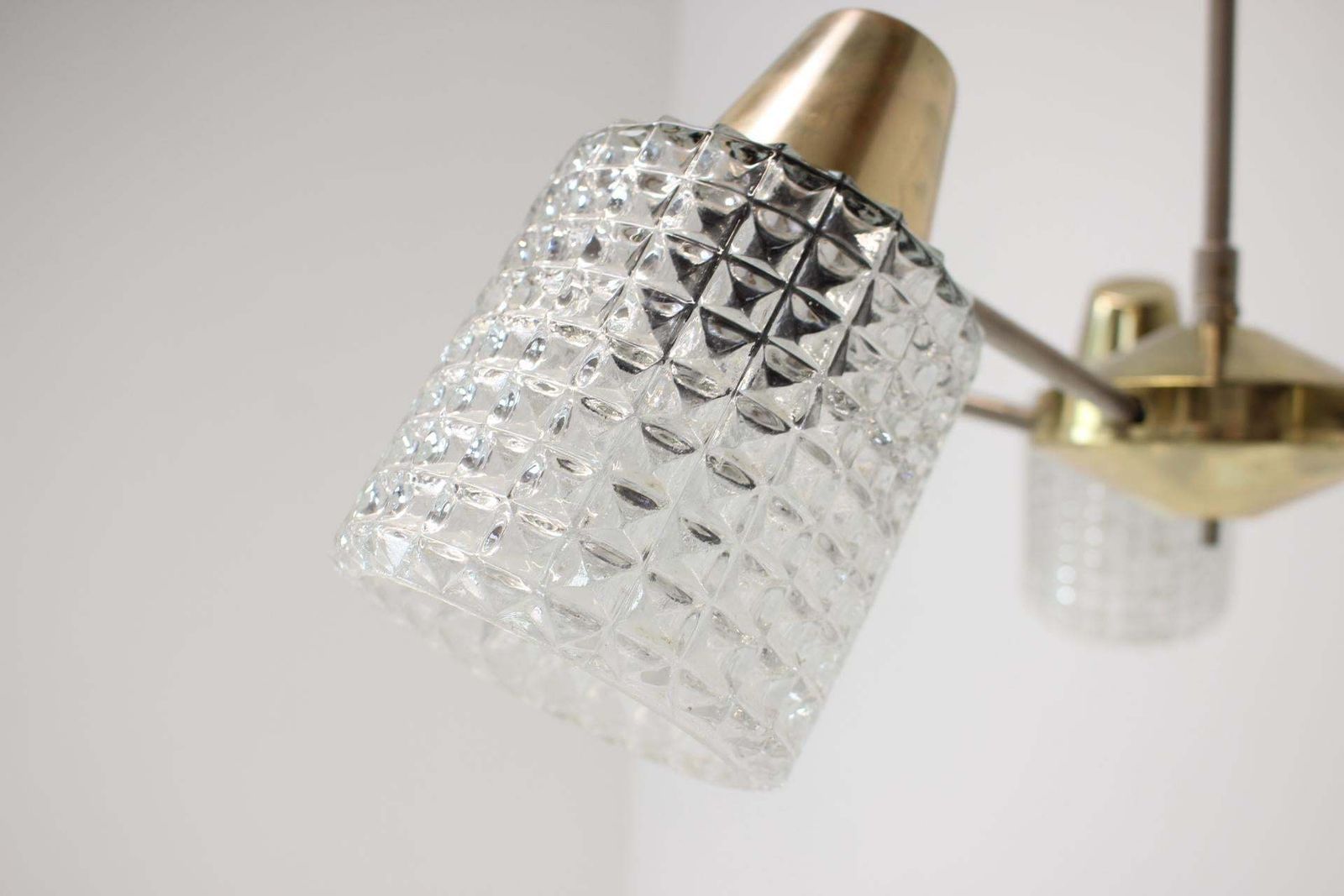 Mid Century Chandelier / Kamenický šenov, 1970's photo vintage