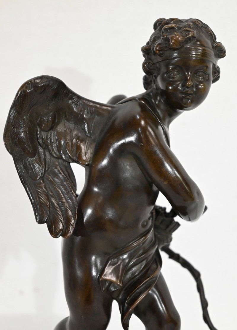 photo vinterior Bronze “Cupid”, After L S. Boizot – Late 19th Century