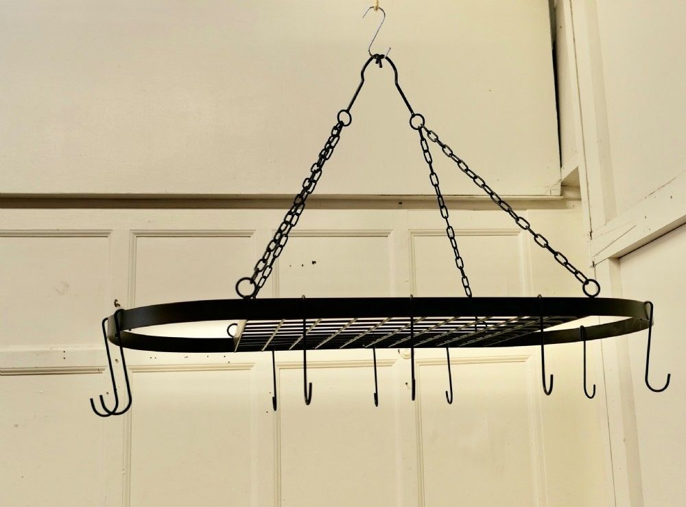 Large Oval Iron Game Hanger, Kitchen Utensil Or Pot Hanger photo 630.0