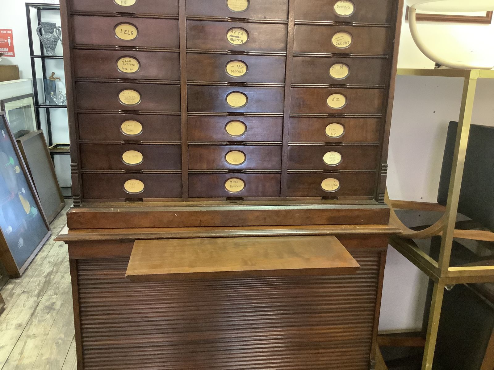 19th Century Amberg Mahogany Wooden Filing Cabinet photo buy