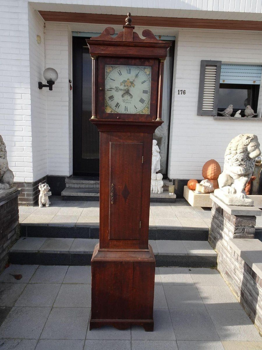 Antique 19th Century Longcase Oak Grandfather Clock By John Leach Romsey photo buy