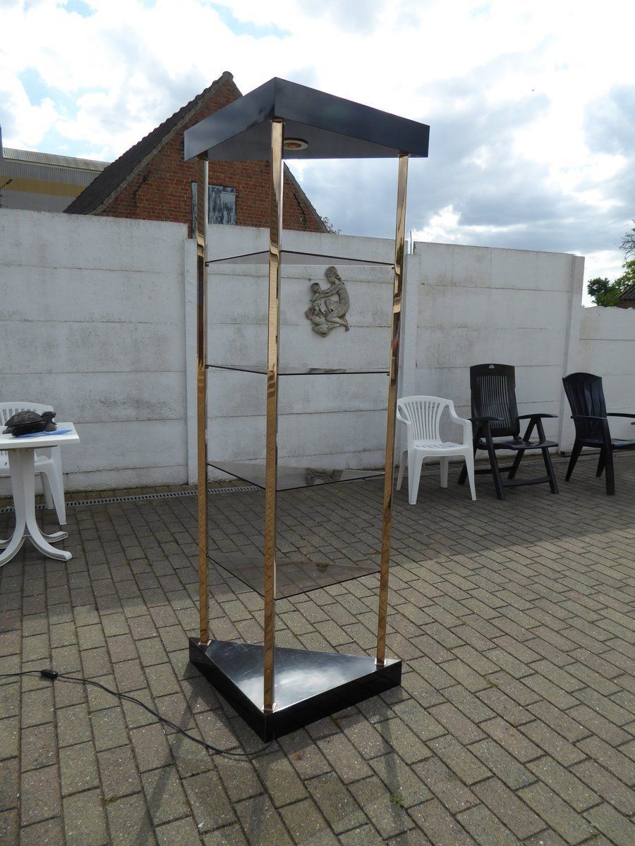 Hollywood Regency Display Shelf From Belgo Chrom photo for sale