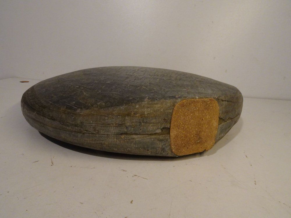 Home Decor Large Brutalist Stone Pillow Vase In The Style Of Pia Manu photo
