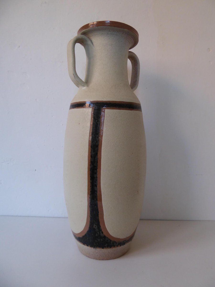 High French Vallauris Ceramic Floor Vase By Edmond Guizol, 1960s