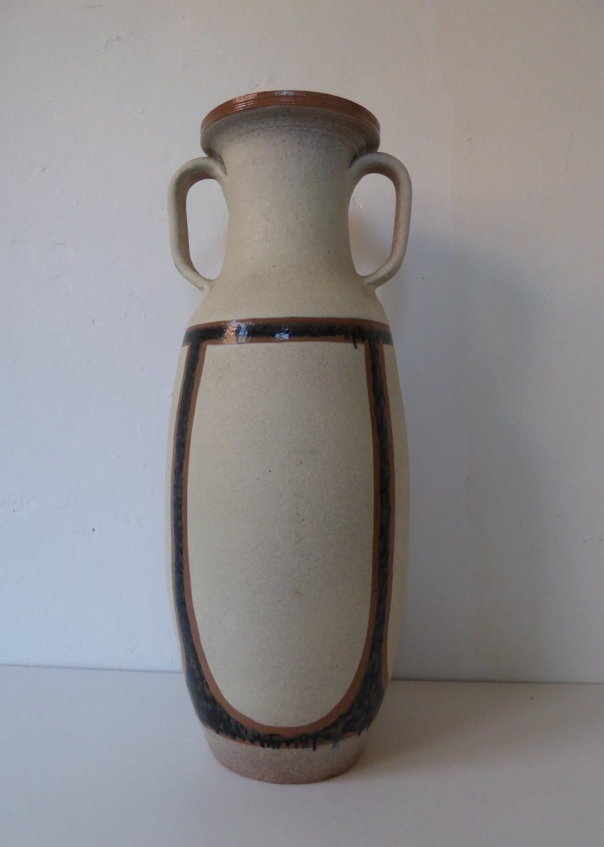 High French Vallauris Ceramic Floor Vase By Edmond Guizol, 1960s photo for sale