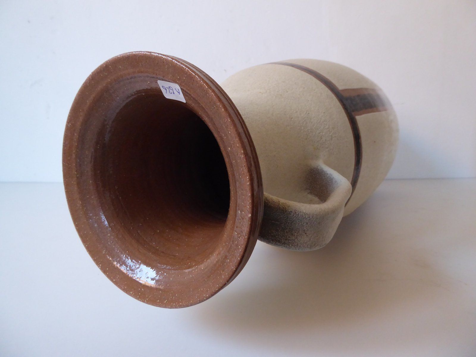 High French Vallauris Ceramic Floor Vase By Edmond Guizol, 1960s photo vinterior