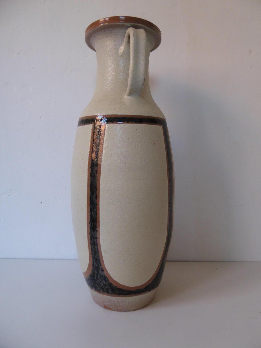 High French Vallauris Ceramic Floor Vase By Edmond Guizol, 1960s photo buy