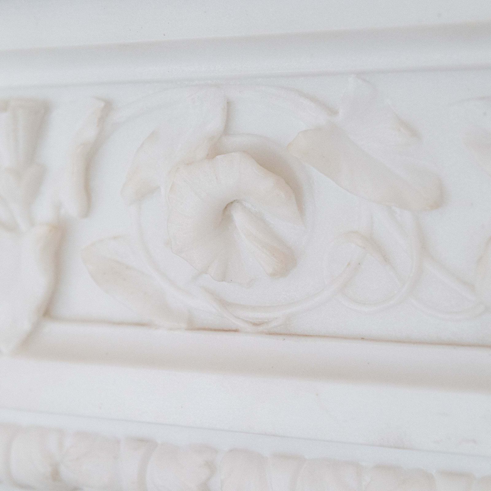 Home Fixtures Monumental Antique Statuary Marble Carved Chimneypiece photo
