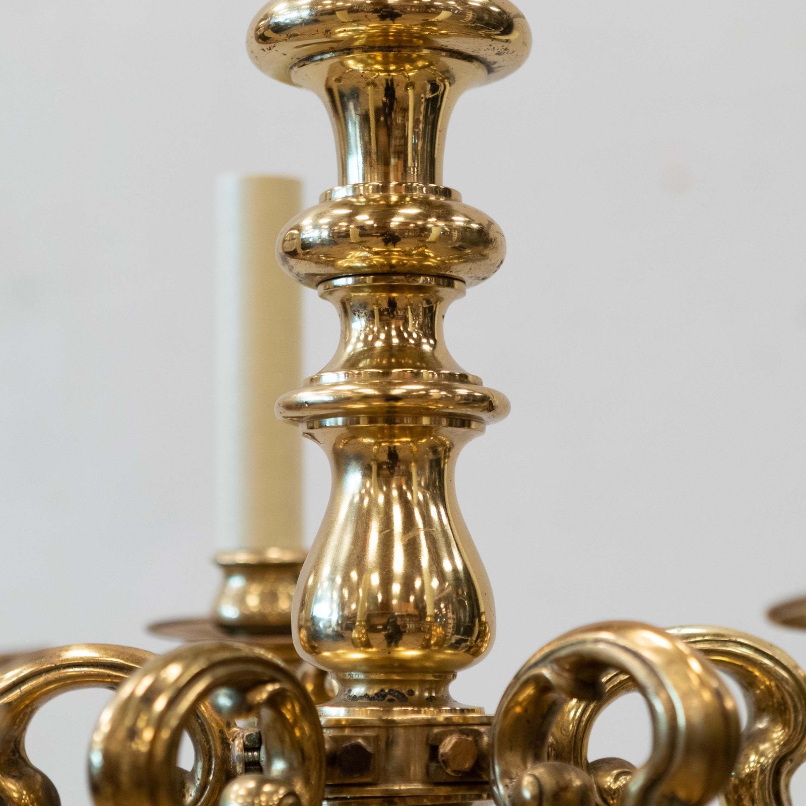 Reclaimed Dutch Style 2 Tier Brass Chandelier | 10 Arms photo vinterior