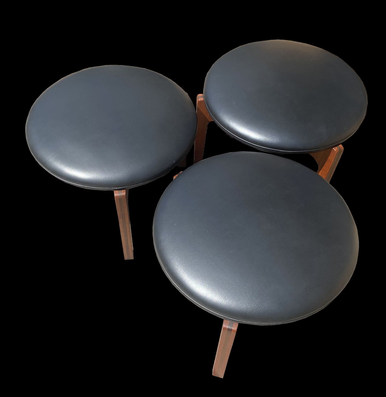 Rare Set Of Coffee Table And Three Stools By Sven Ellekaer For Christian Linneberg photo vinterior
