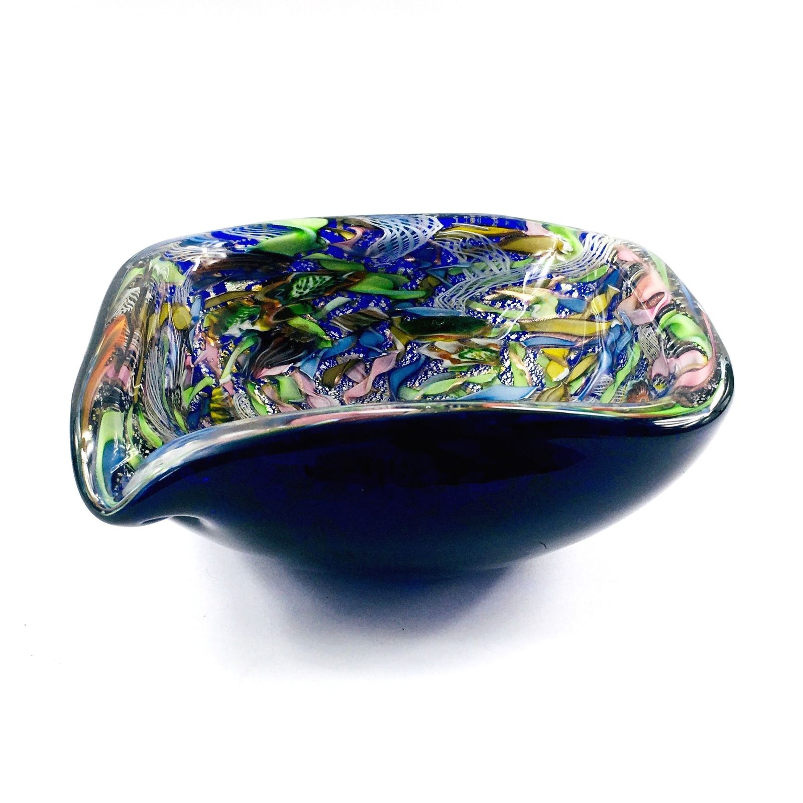 Large Murano Tutti Frutti Art Glass Bowl / Vide Poche By Dino Martens For Aureliano Toso, Italy, 1960s photo for sale