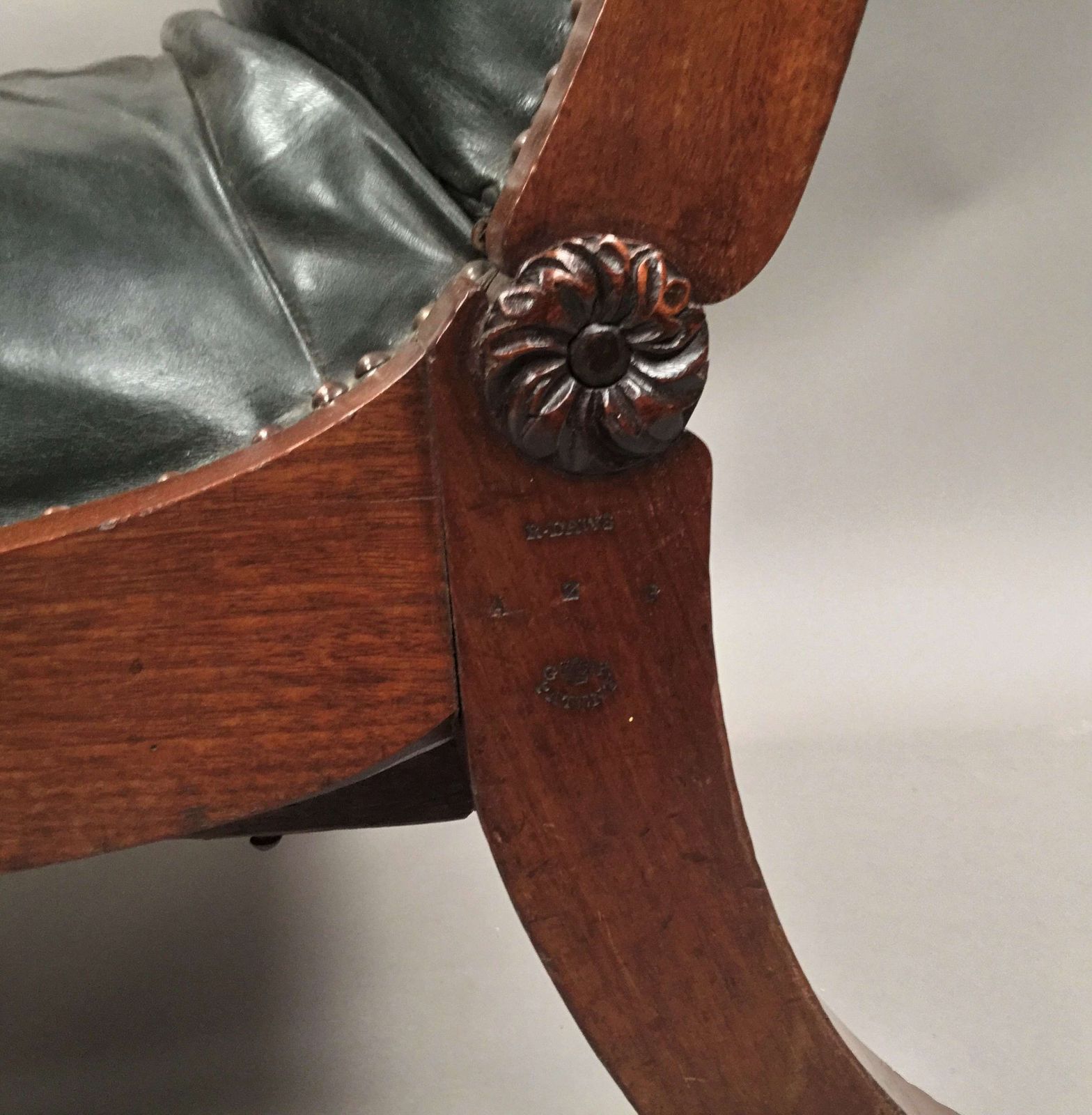 photo buy A Significant Late Regency Mahogany And Leather Daws Library Chair