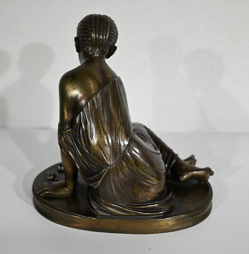 Bronze "The Osselets Player" After Antique Statue   19th Century photo Home Decor