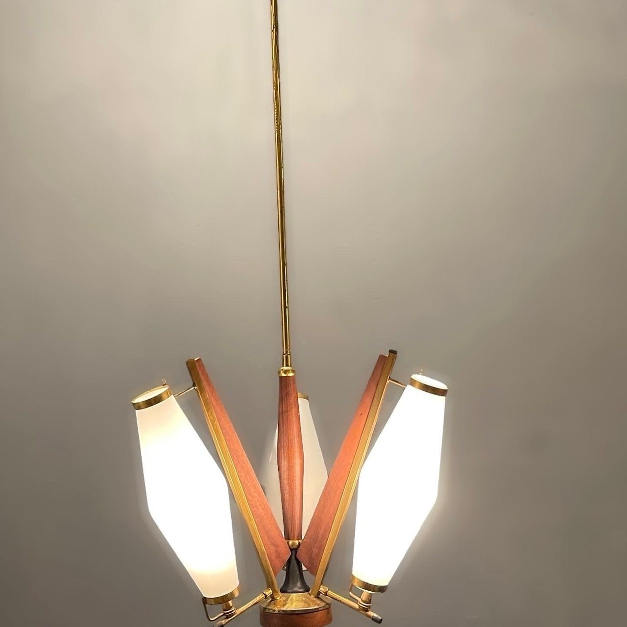 Italian Stilnovo Light Pendant 1950’s photo Lighting