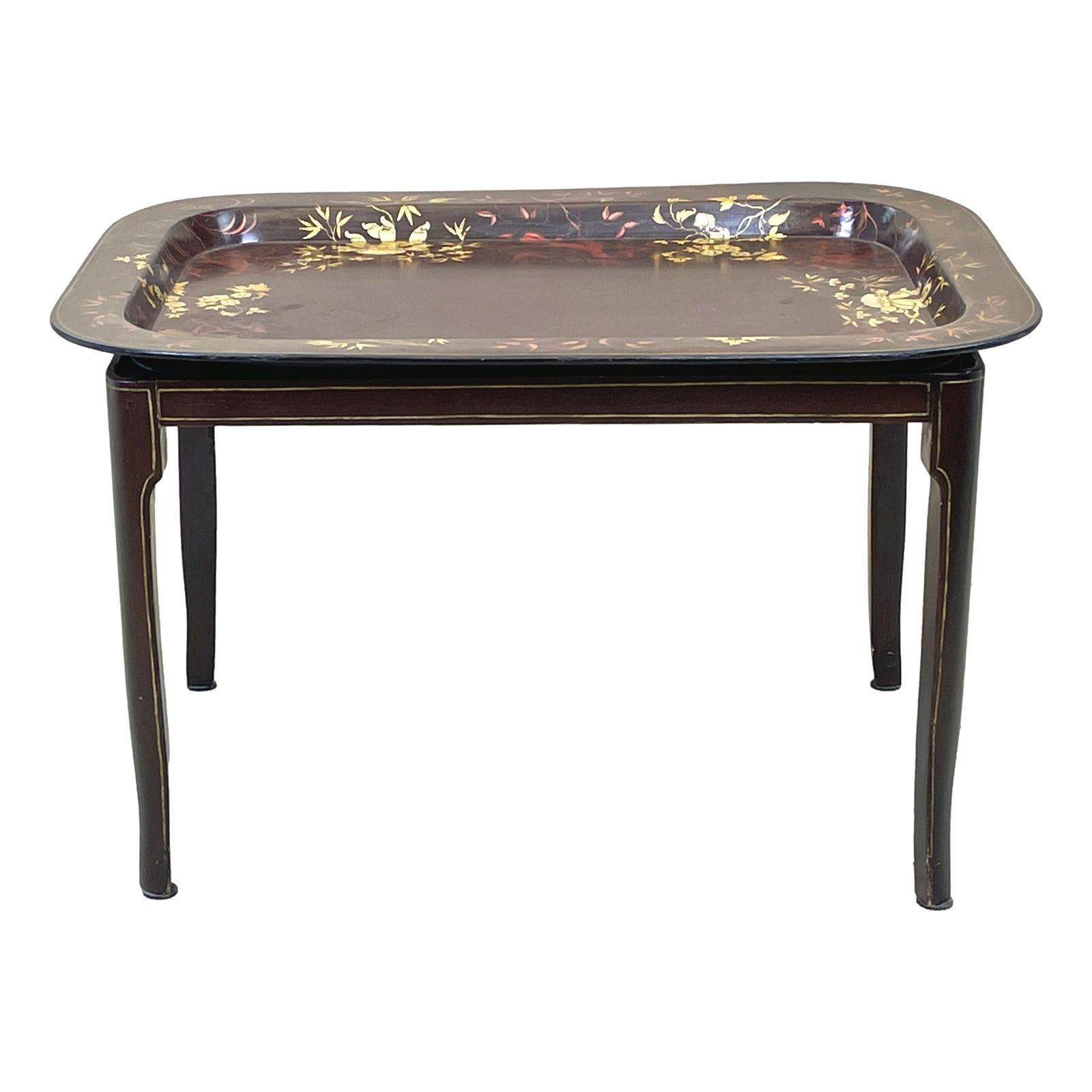 19th Century Papier Mache Tray On Stand (England, Circa 1850) photo furniture