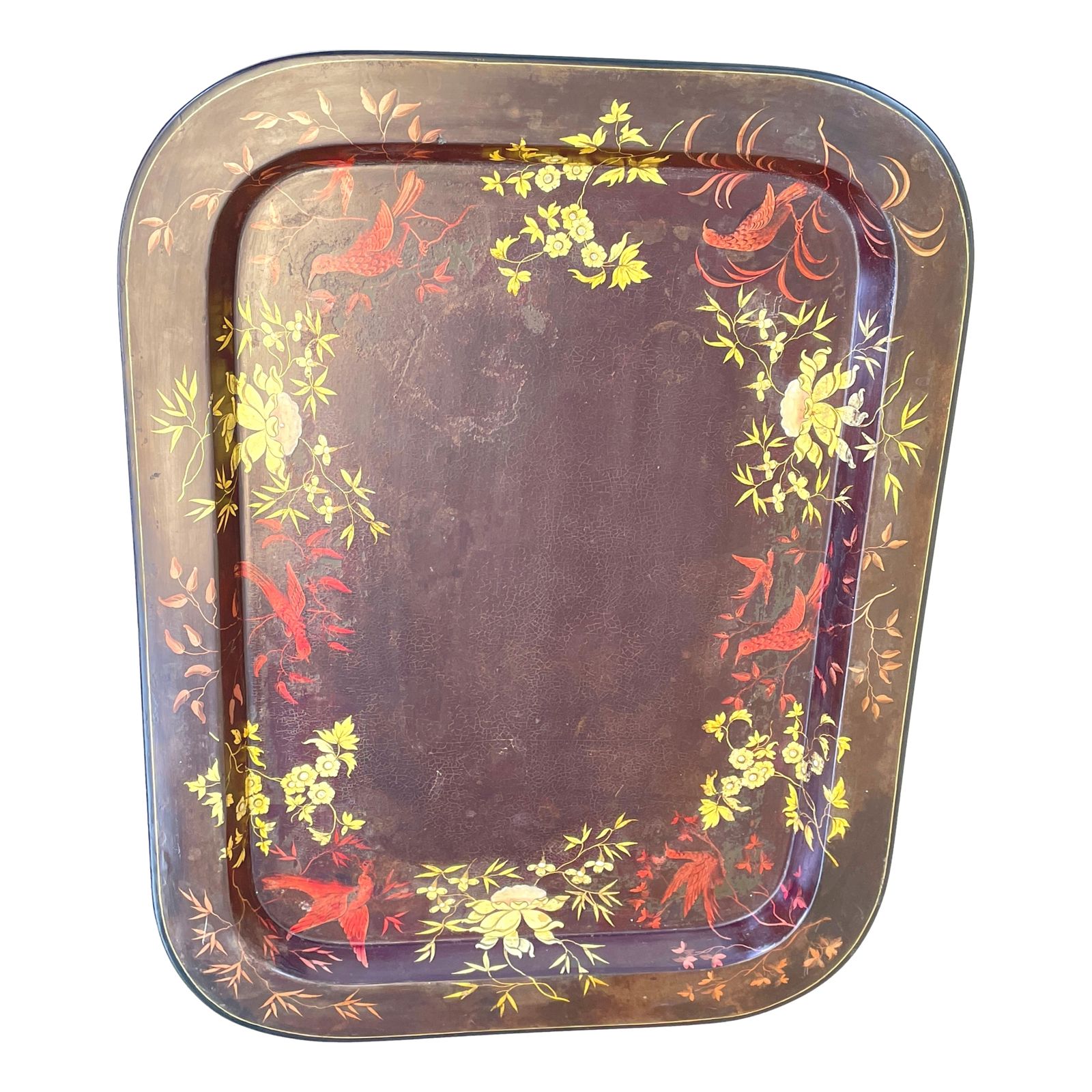 19th Century Papier Mache Tray On Stand (England, Circa 1850) photo for sale