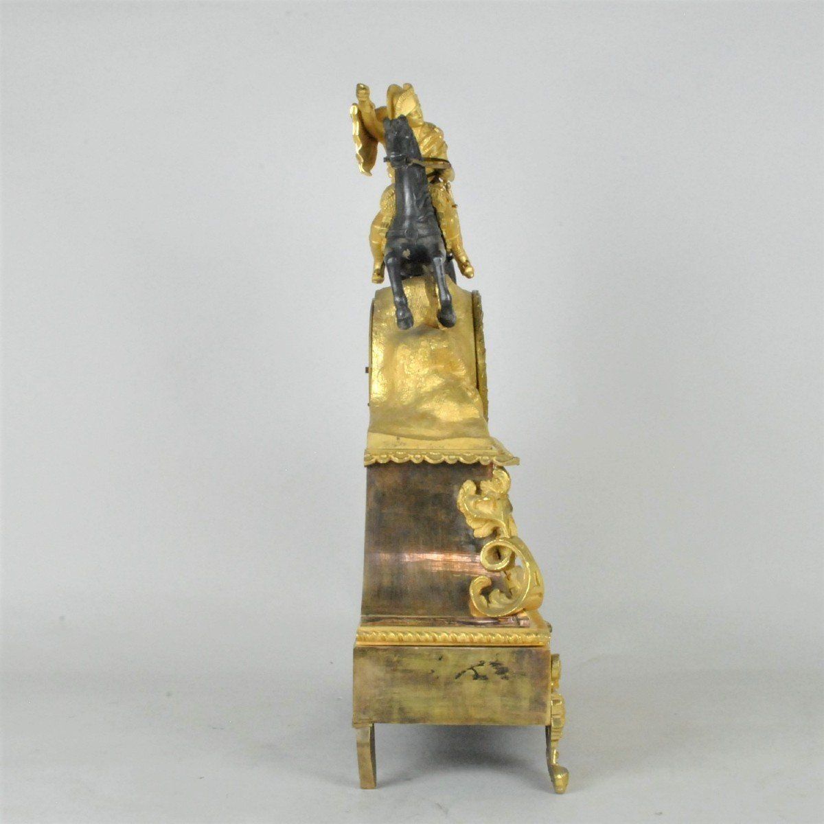 Napoleon Crossing The Alps, Gilt Bronze Pendulum, 19th Century photo Home Decor