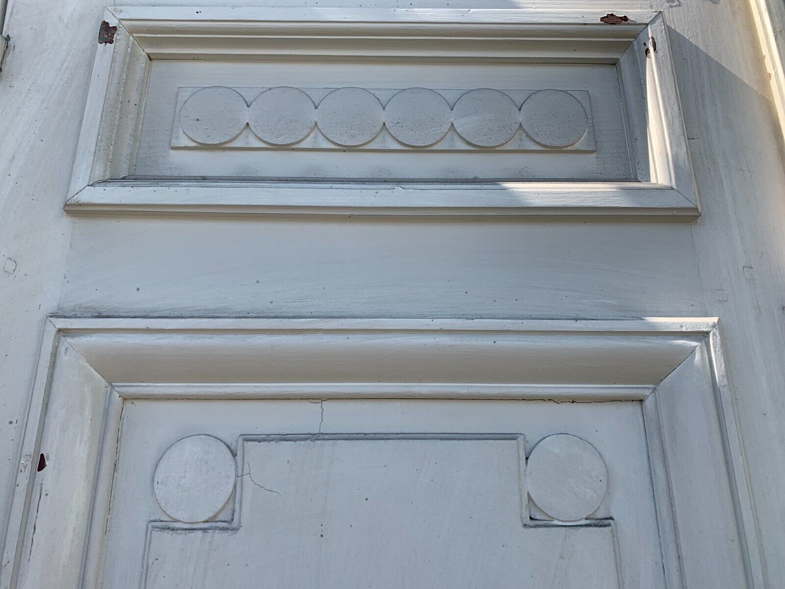 Double Art Deco Cupboard Door In 20th Century Patinated Fir photo Home Fixtures