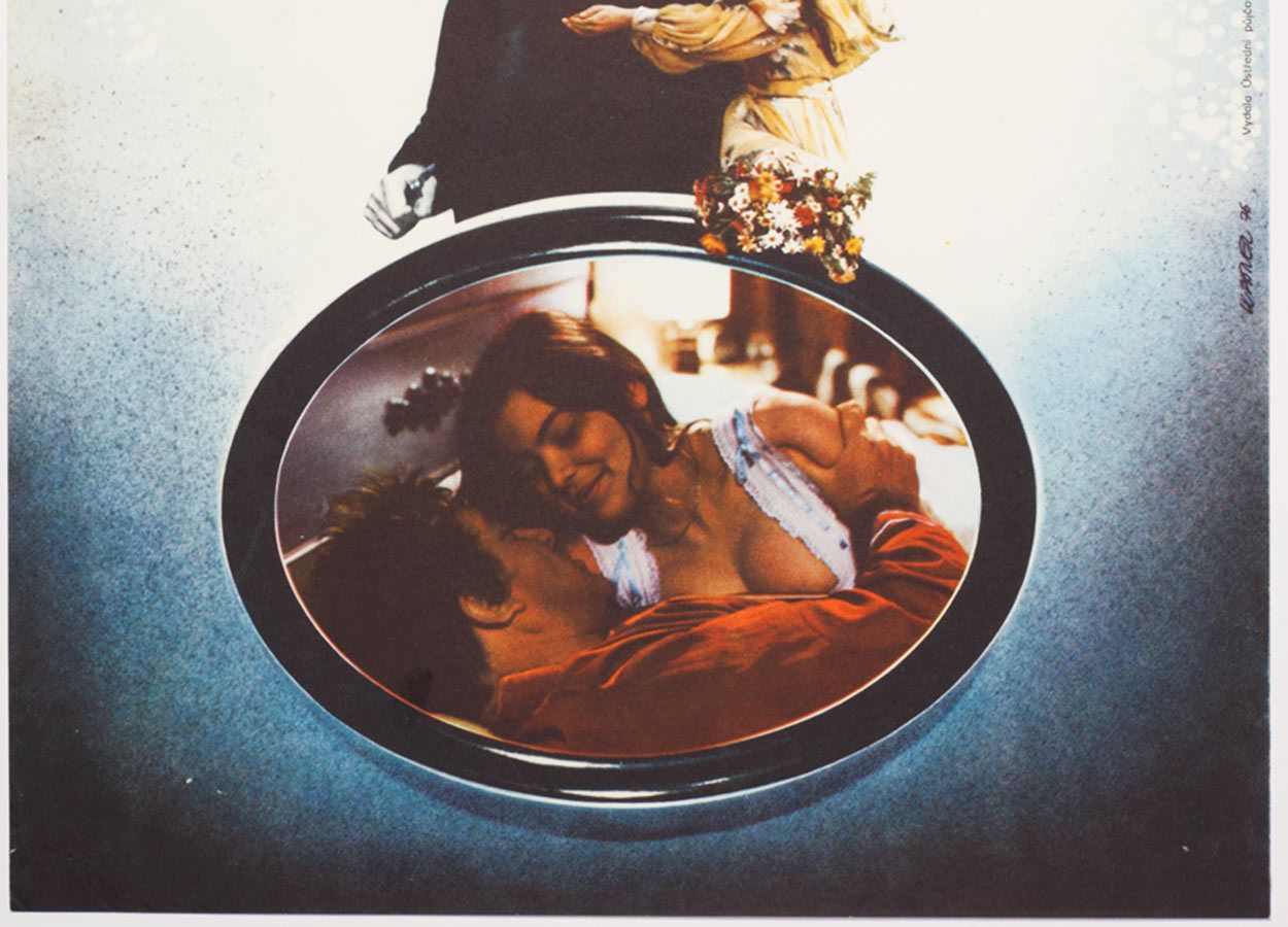 Original Film Poster, Come Home And Meet My Wife, Mirek Wagner, 1976, Genuine Czech Vintage Print photo for sale