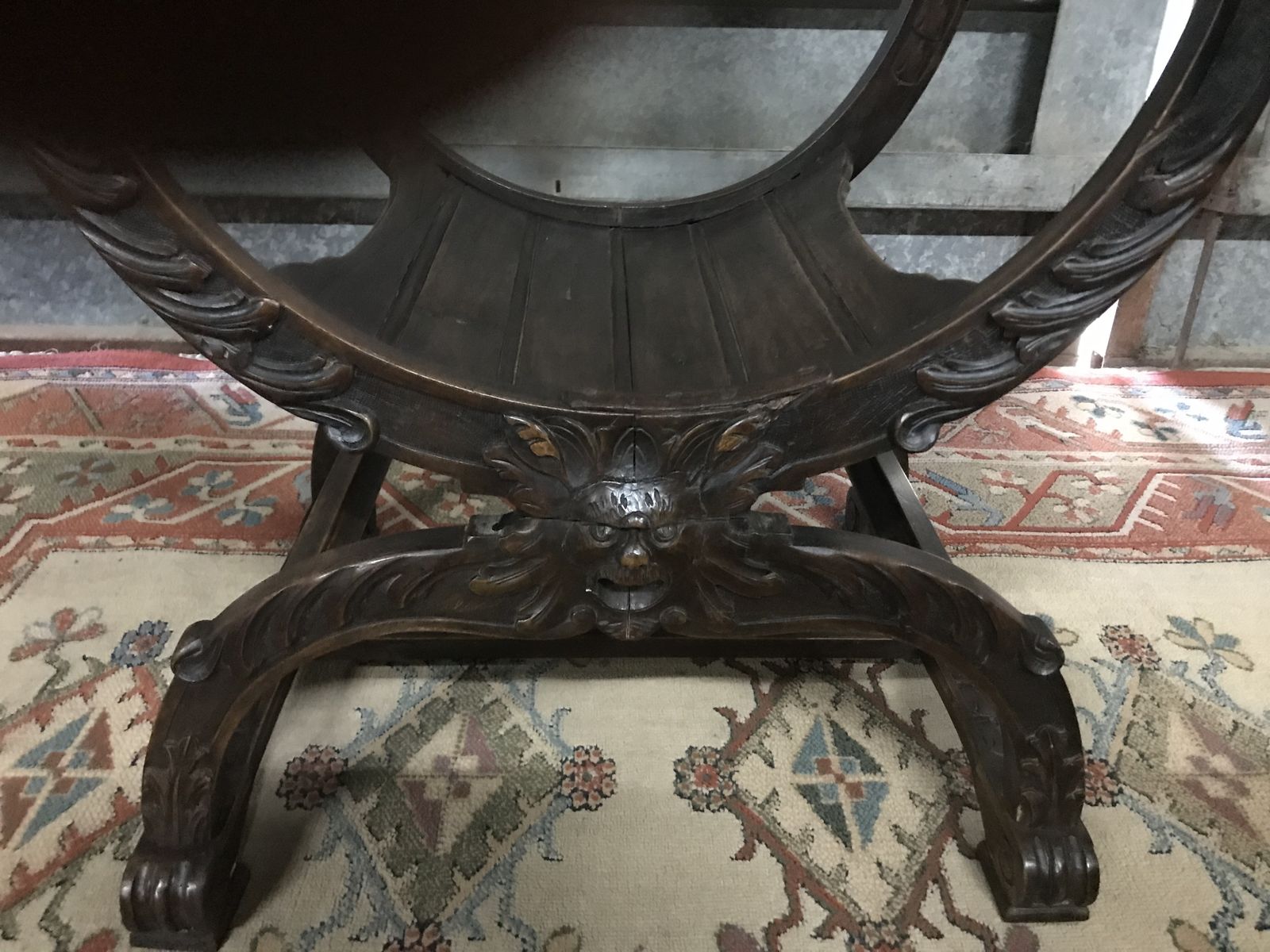 Renaissance Revival Curule/ Savonarola Chair Circa 1880 photo vinterior
