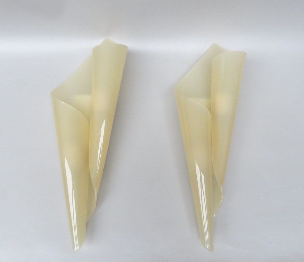 Xxl Acrylic Glass Wall Lights By Hanns Hoffmann Lederer For Hl Leuchten, 1960s, Set Of 2 photo 3718.0