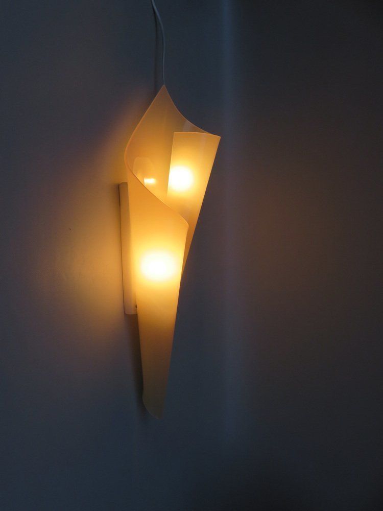 Lighting Xxl Acrylic Glass Wall Lights By Hanns Hoffmann Lederer For Hl Leuchten, 1960s, Set Of 2 photo