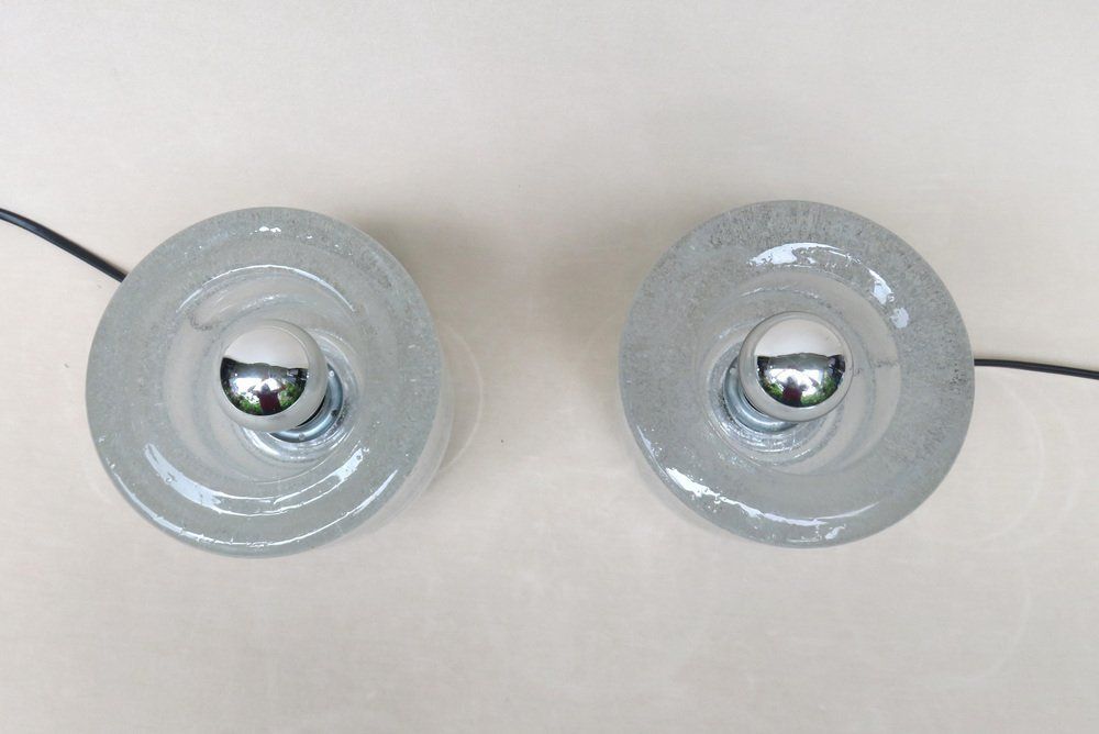 Small Space Age Table Lights In Chrome Plating And Bubble Glass From Peill & Putzler, Set Of 2 photo Lighting