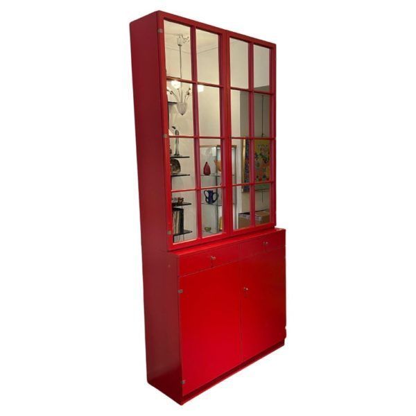 Mid Century Modern Cabinet In Red By Rudolf Frank photo furniture