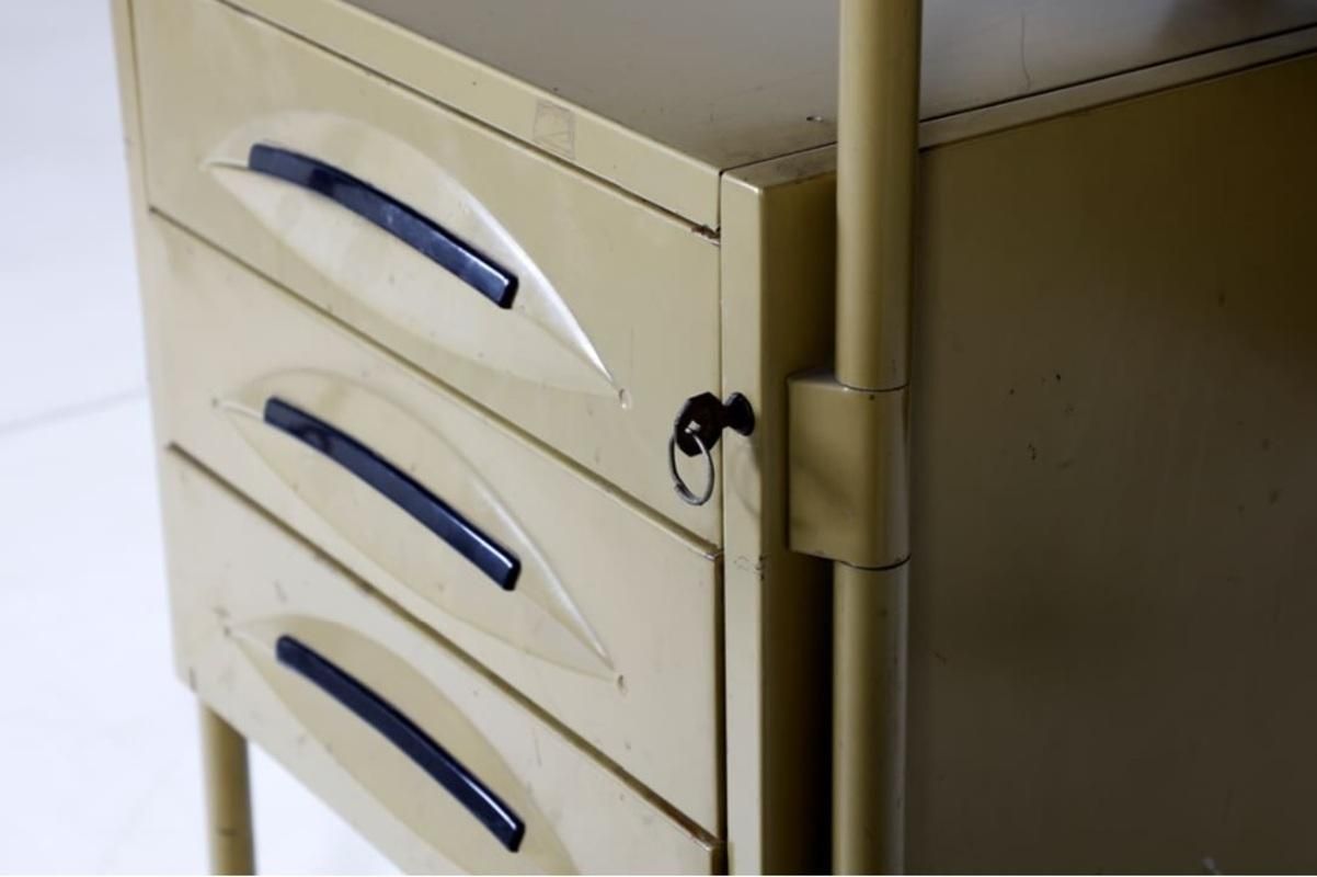 Studio Bbpr Arco Office Desk With Drawers In Metal By Olivetti, 1962, Italy photo 3425.0