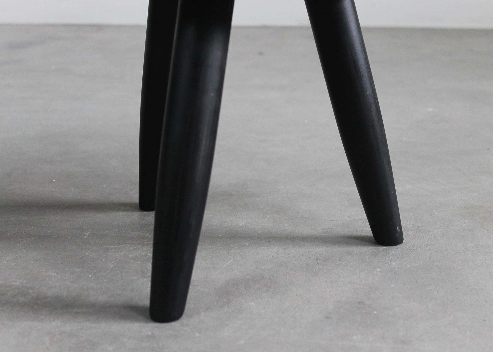Charlotte Perriand In The Style Of' Set Of Two Black Stools In Wood 1950 photo 1897.0
