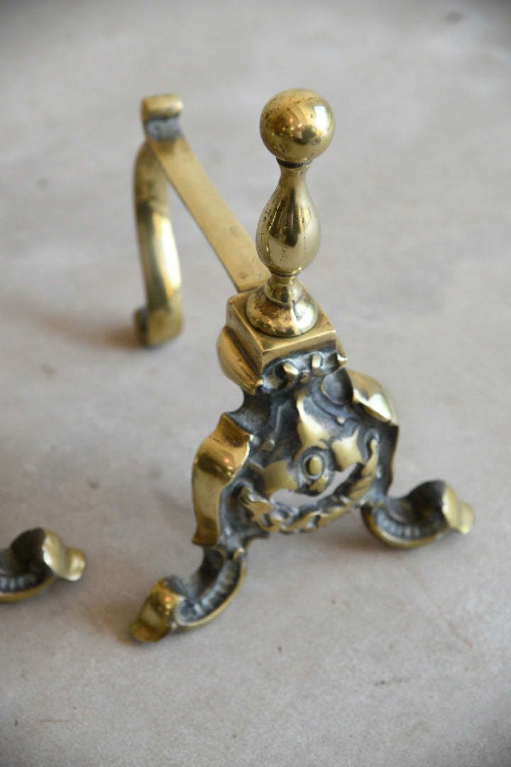 photo for sale Antique Brass Poker Rests, 1800s