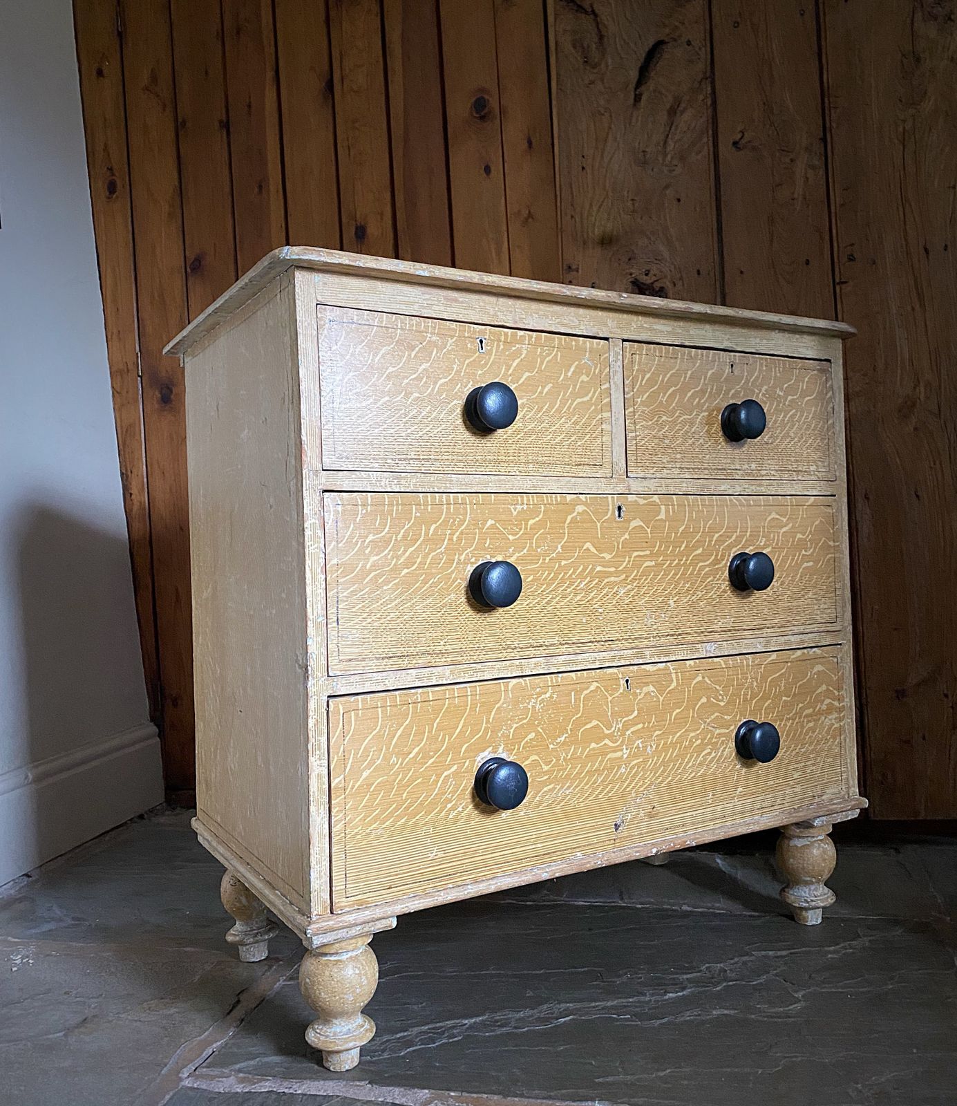 Victorian Dry Scraped Chest Of Drawers