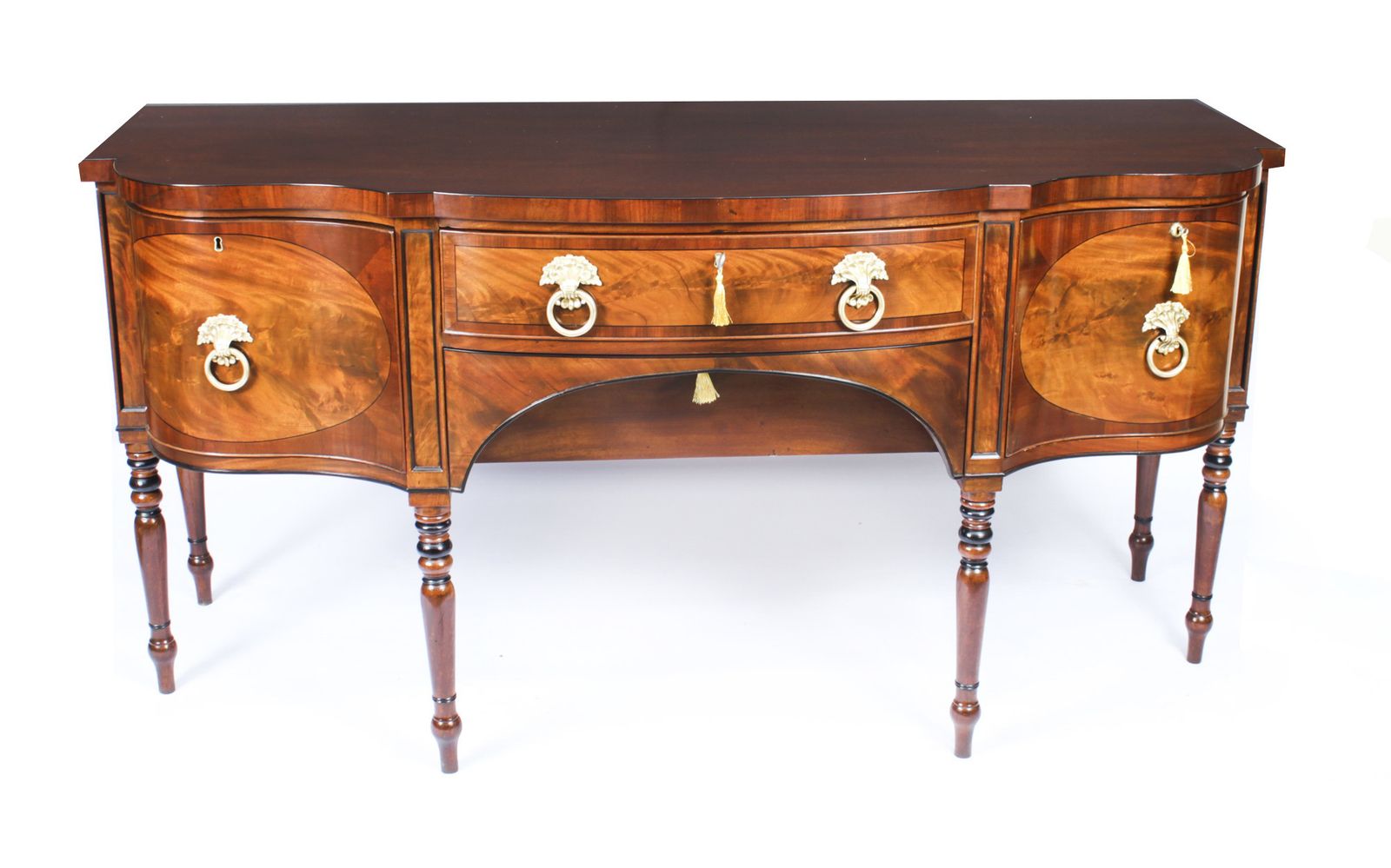 Antique English Regency Flame Mahogany Sideboard C1820 19th Century photo furniture