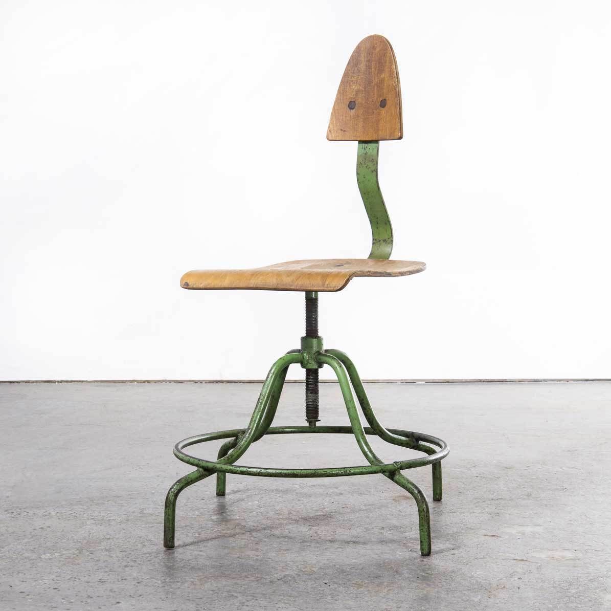 1950’s Industrial Czech Swivel Chair photo for sale