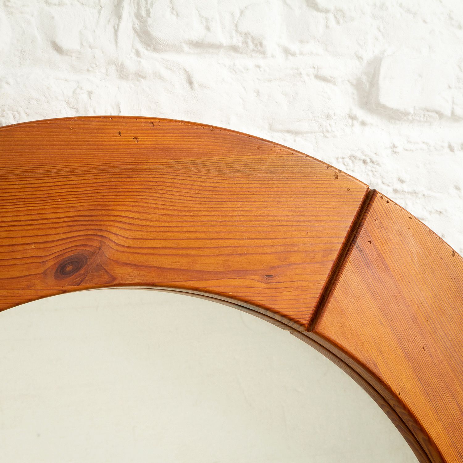 Solid Pine Mirror By Glas Mäster, Markaryd, Sweden, 1960s photo Home Decor