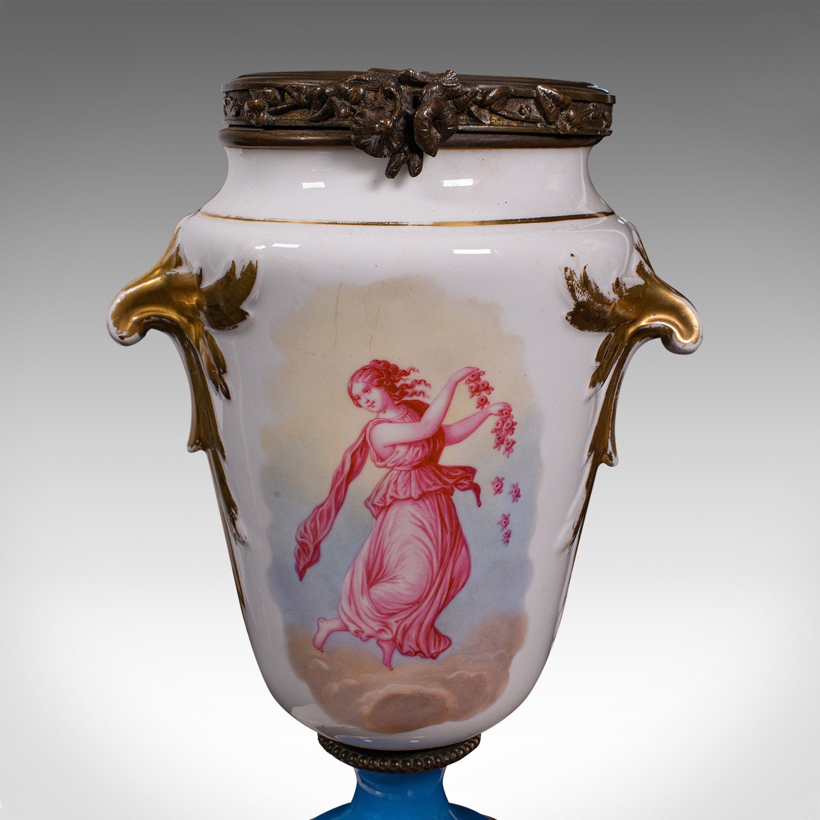 photo furniture Antique Decorative Jardiniere, French, Ceramic, Display Planter, Vase