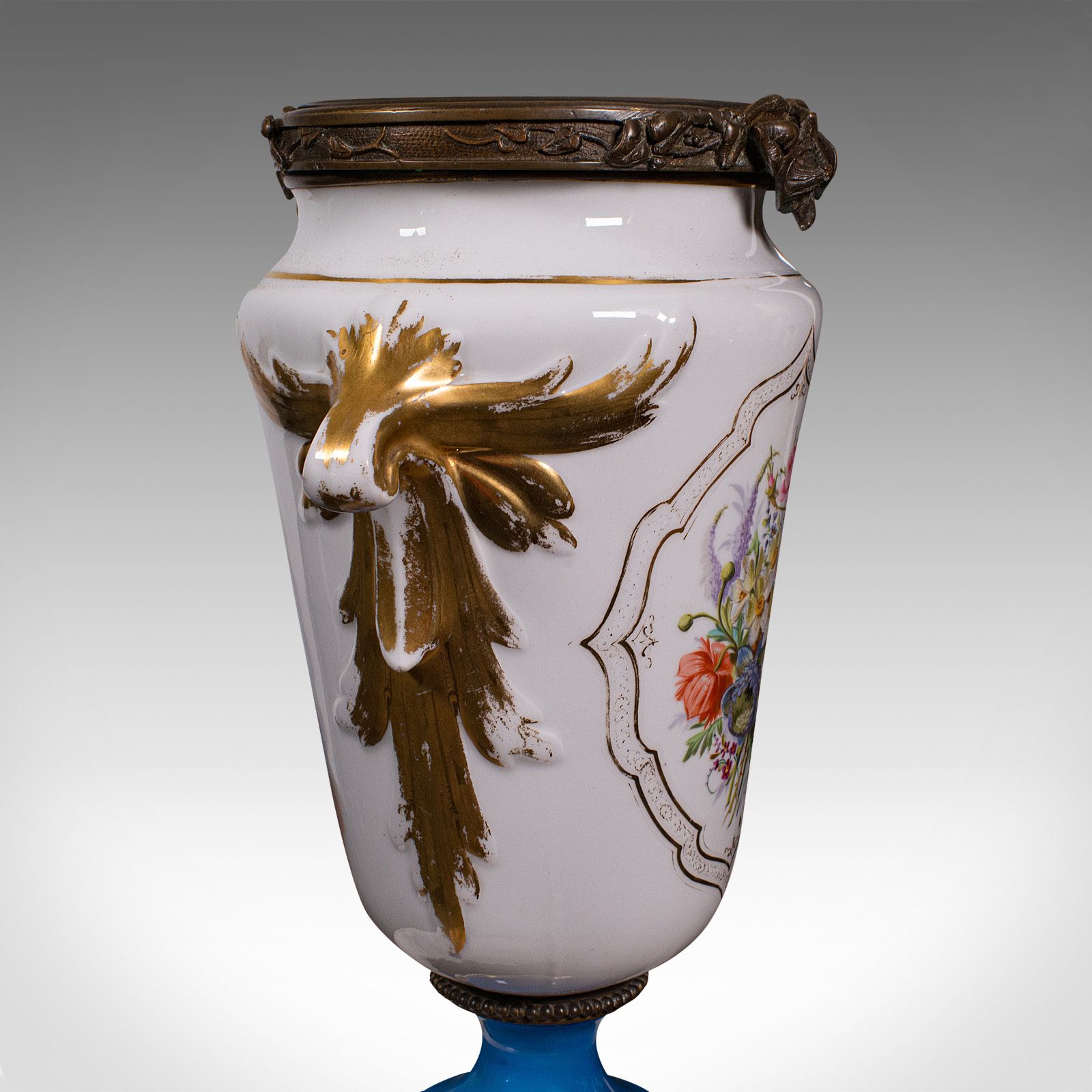 photo for sale Antique Decorative Jardiniere, French, Ceramic, Display Planter, Vase