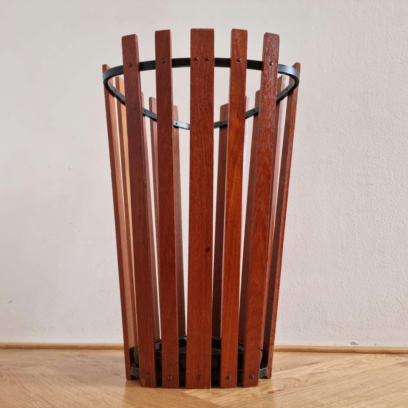 photo furniture Mid Century Teak Umbrella Stand, Denmark, 1960s