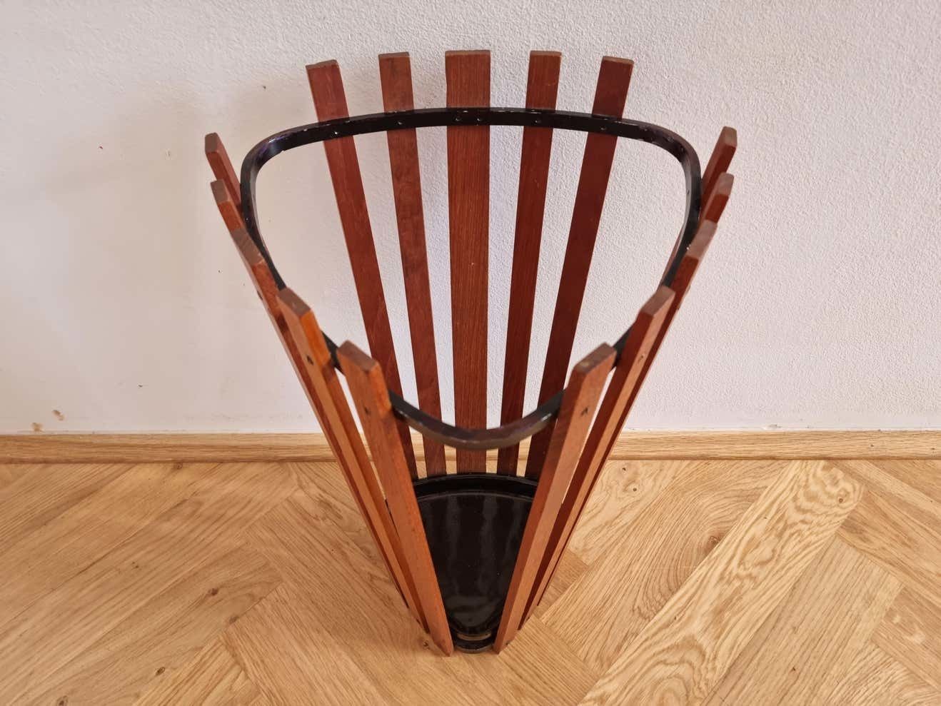 Home Decor Mid Century Teak Umbrella Stand, Denmark, 1960s photo