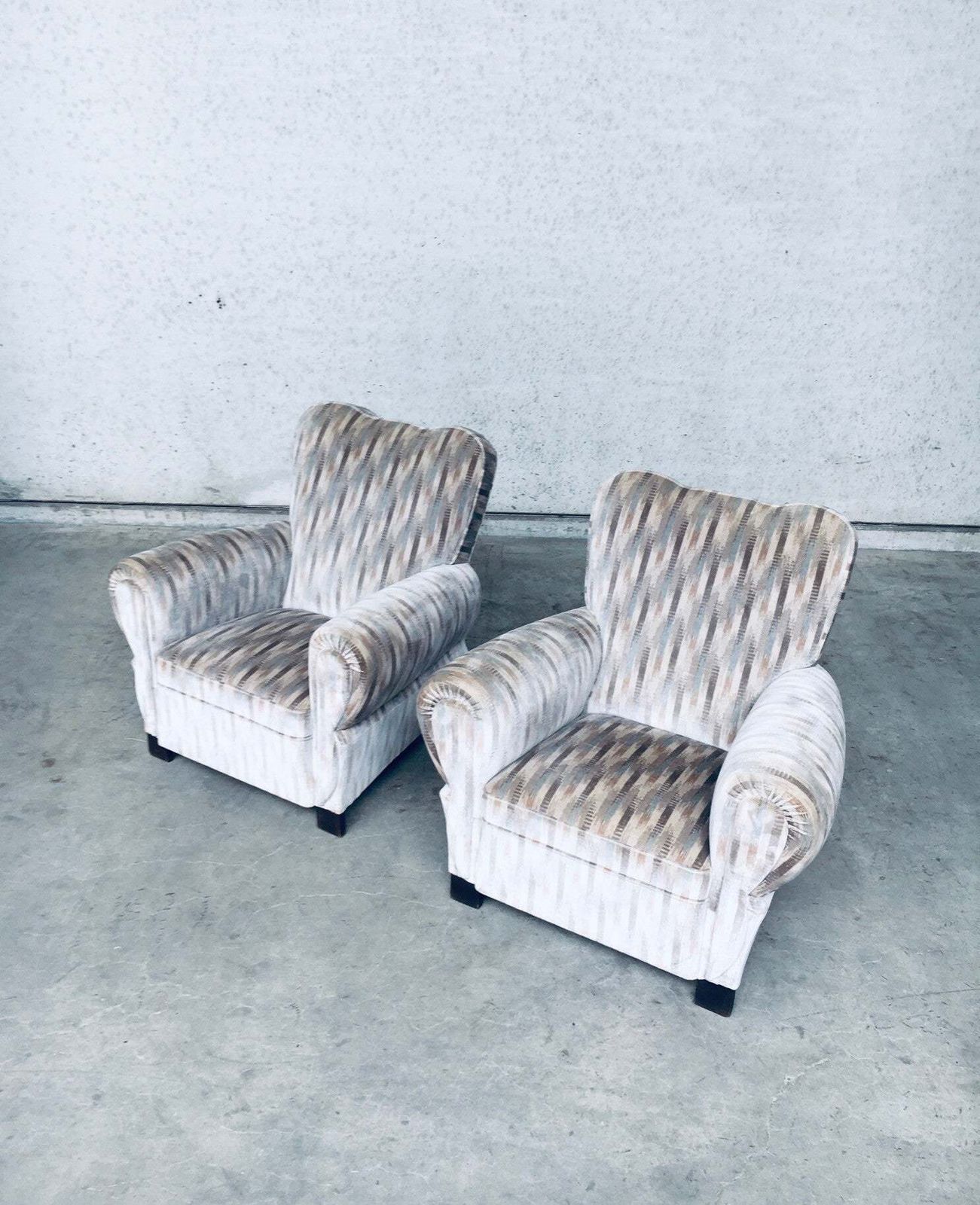 Art Deco Design Lounge Arm Chair Set, Belgium 1940's. photo furniture